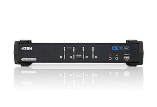 CS1764A Aten 4-Port USB 2.0 DVI KVMP Switch Bundle - KVM Solutions