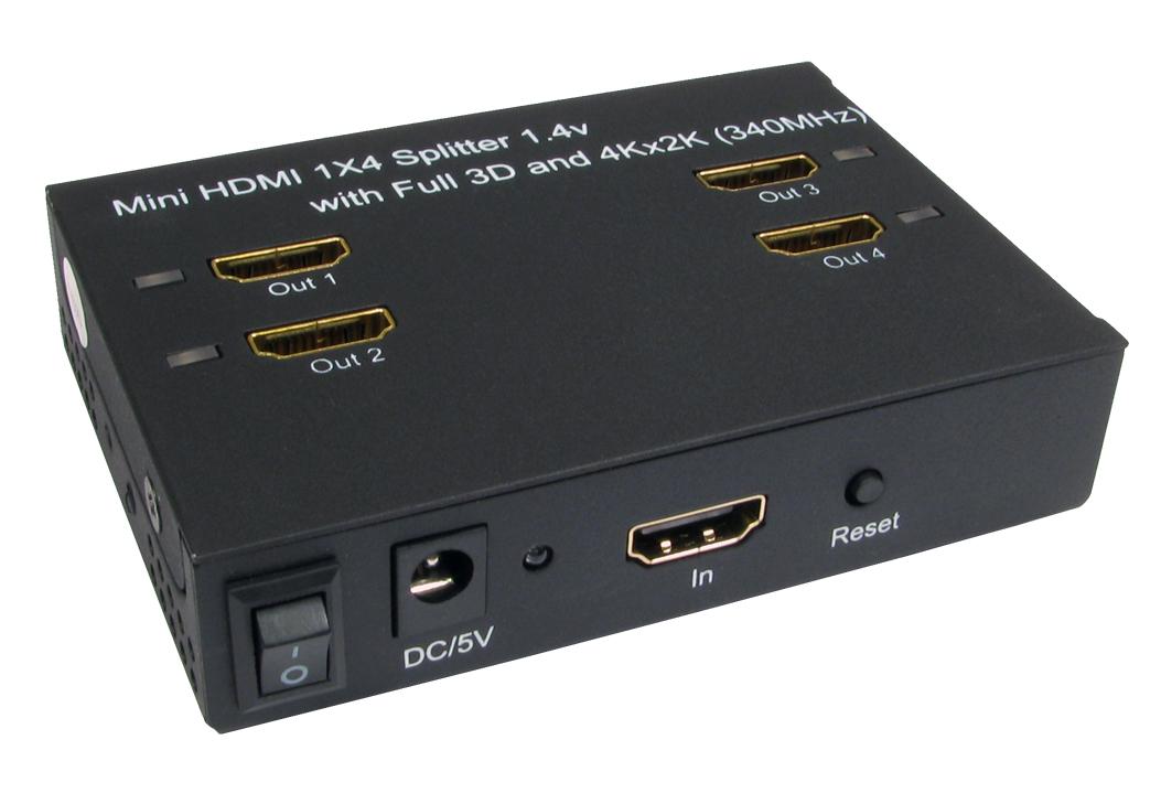 Daddy dato coping HD-SLT404 NewLink 4 Port High Speed 3D HDMI Splitter - KVM Solutions