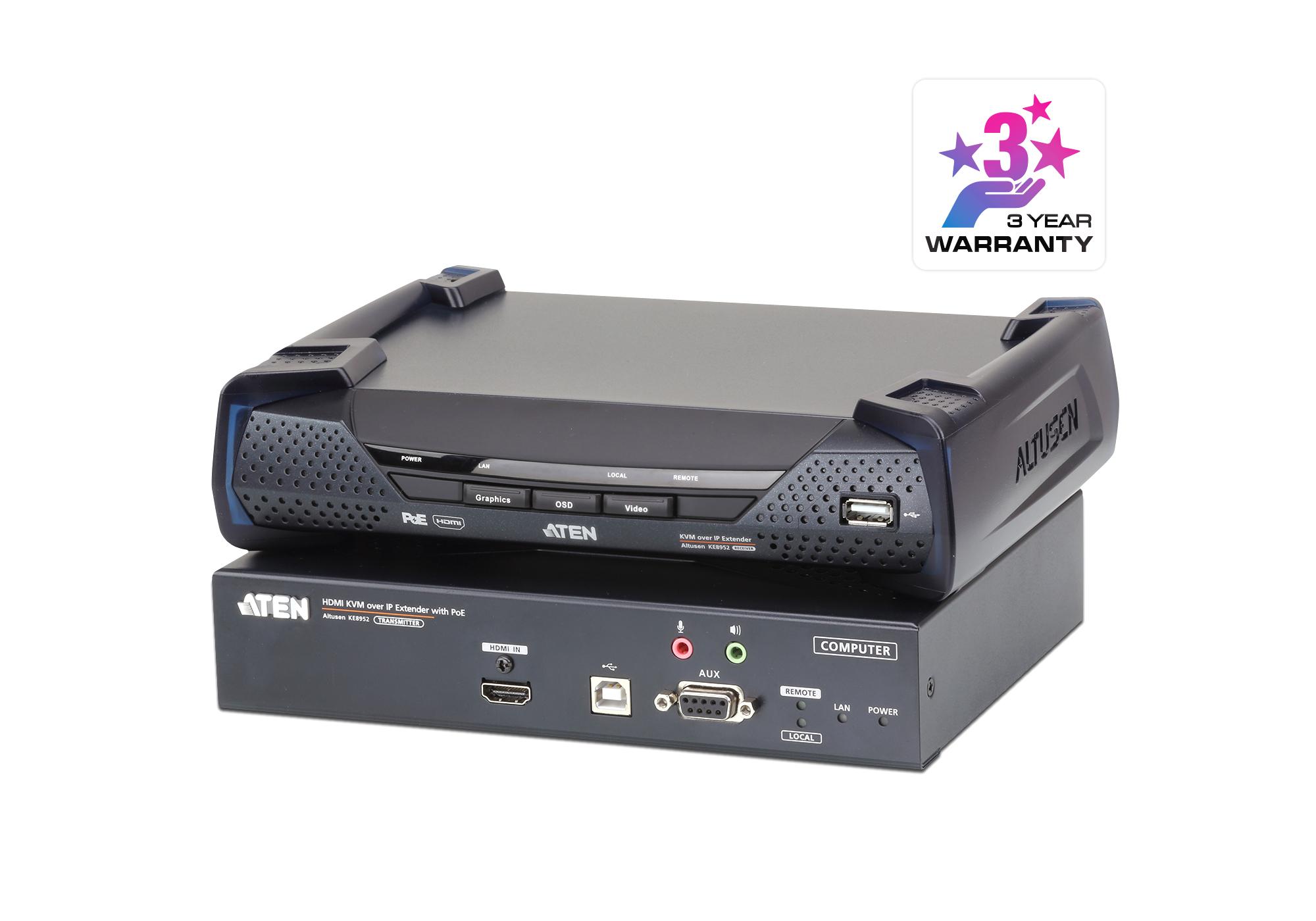 KE8952 Aten 4K HDMI KVM IP Extender with PoE(Pair) - KVM Solutions