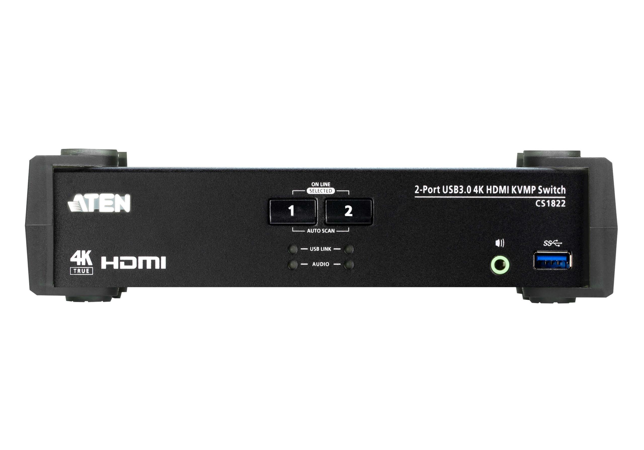 CS1822 Aten 2-Port USB 3.0 4K HDMI KVMP Switch New KVM Solutions