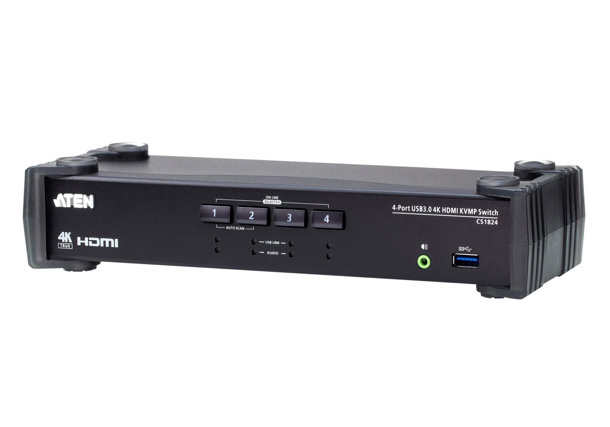 CS1824 Aten 4-Port USB 3.0 4K HDMI KVMP Switch New KVM Solutions