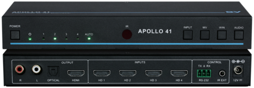 SY Electronics SY-Apollo-41U is a seamless 4 to 1 KVM Multi-viewer USB & HDMI KVM switch