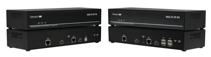DPX-XT-2P SmartAVI Dual-Head 4K DisplayPort with USB 2.0 KVM extender