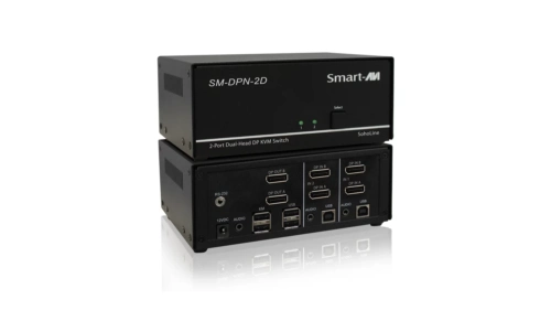 SM-DPN-2D SmartAVI 2-Port Dual-Head DisplayPort KVM Switch with USB 2.0 & Audio.