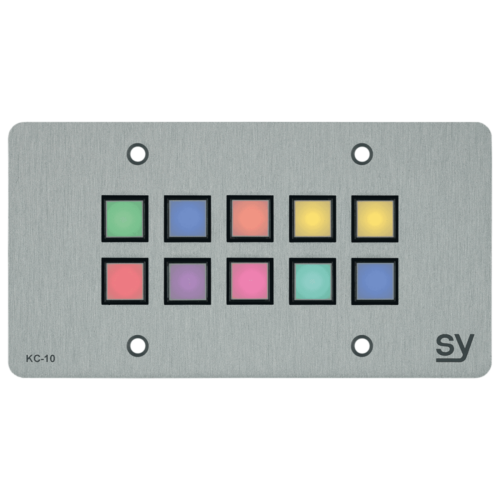 SY-KC10E-A-UK SY Electronics 10-button keypad controller with Ethernet in brushed aluminium