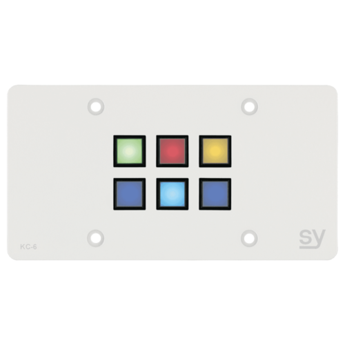 SY-KC6-W-Uk SY Electronics 6 button keypad controller with Ethernet in white