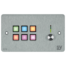 SY-KC6VE-A-UK SY Electronics 6 button keypad controller with Ethernet and rotary volume control in brushed aluminium