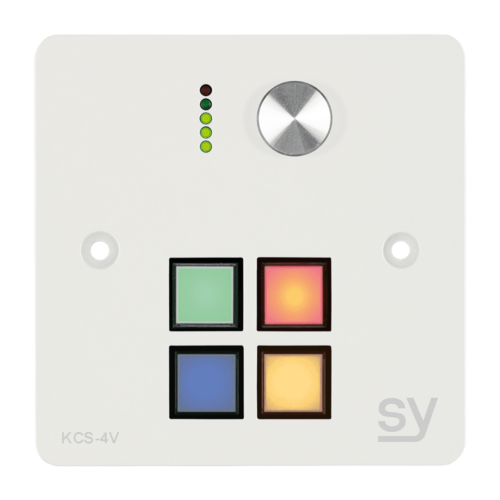 SY Electronics SY-KCS4V-W-UK 4-button keypad controller with volume control white