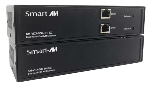 SmartAVI SM-VDX-500-DH Dual-Head VGA KVM CAT5/6 Extender.