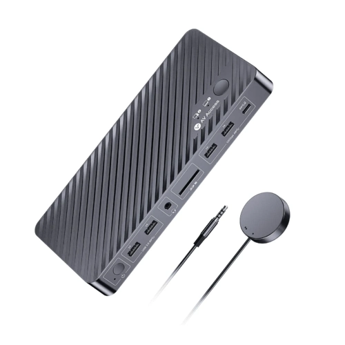 iDock B10 AV Access USB-C KVM Switch Docking Station for 1 Laptop & 1 Desktop, 8K@60Hz Dual Monitors